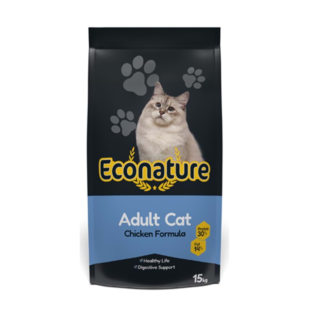 Econature Tavuklu Yetişkin Kedi Maması 15 Kg