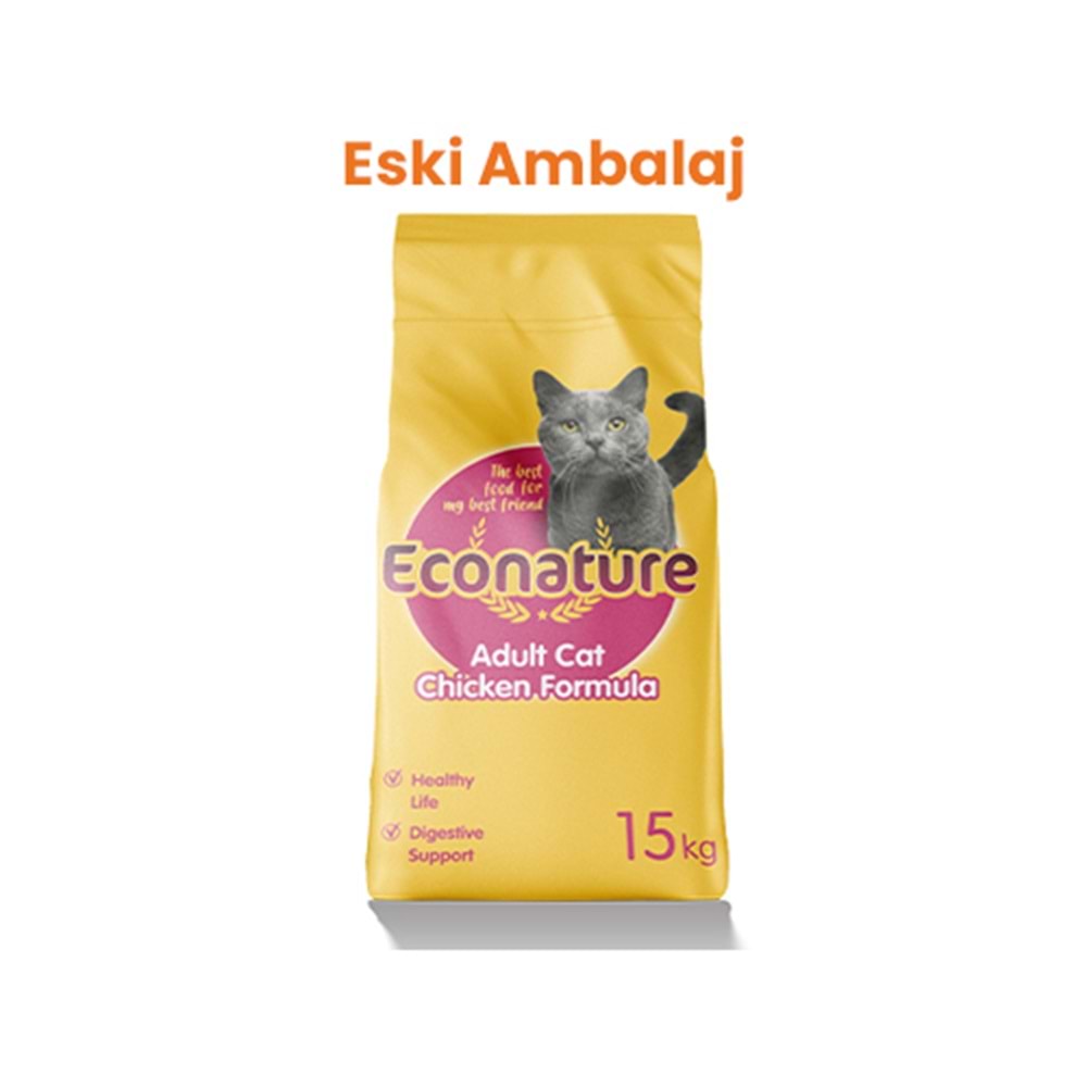 Econature Tavuklu Yetişkin Kedi Maması 15 Kg