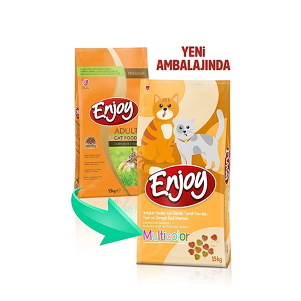 Enjoy Multi Color Yetişkin Kedi Maması 15 Kg