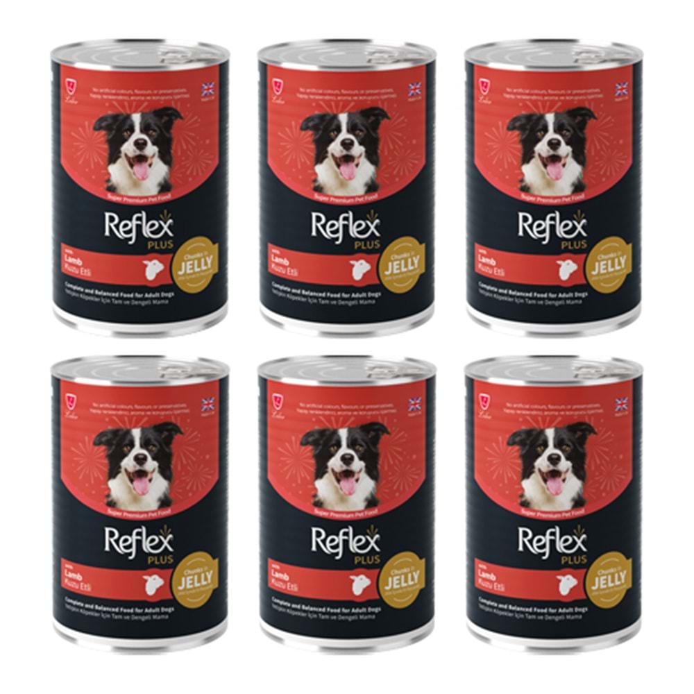 Reflex Plus Kuzu Etli Köpek Konserve Maması 400 Gr x 6 Adet