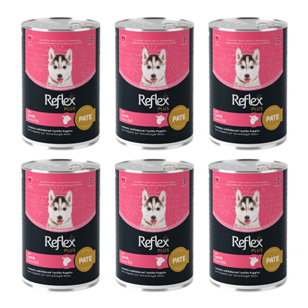 Reflex Plus Kuzulu Konserve Yavru Köpek Maması 395 Gr x 6 Adet