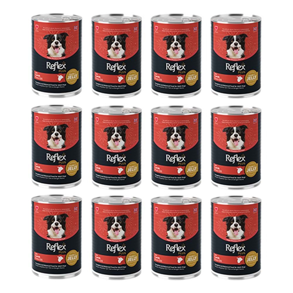 Reflex Plus Kuzu Etli Köpek Konserve Maması 400 Gr x 12 Adet