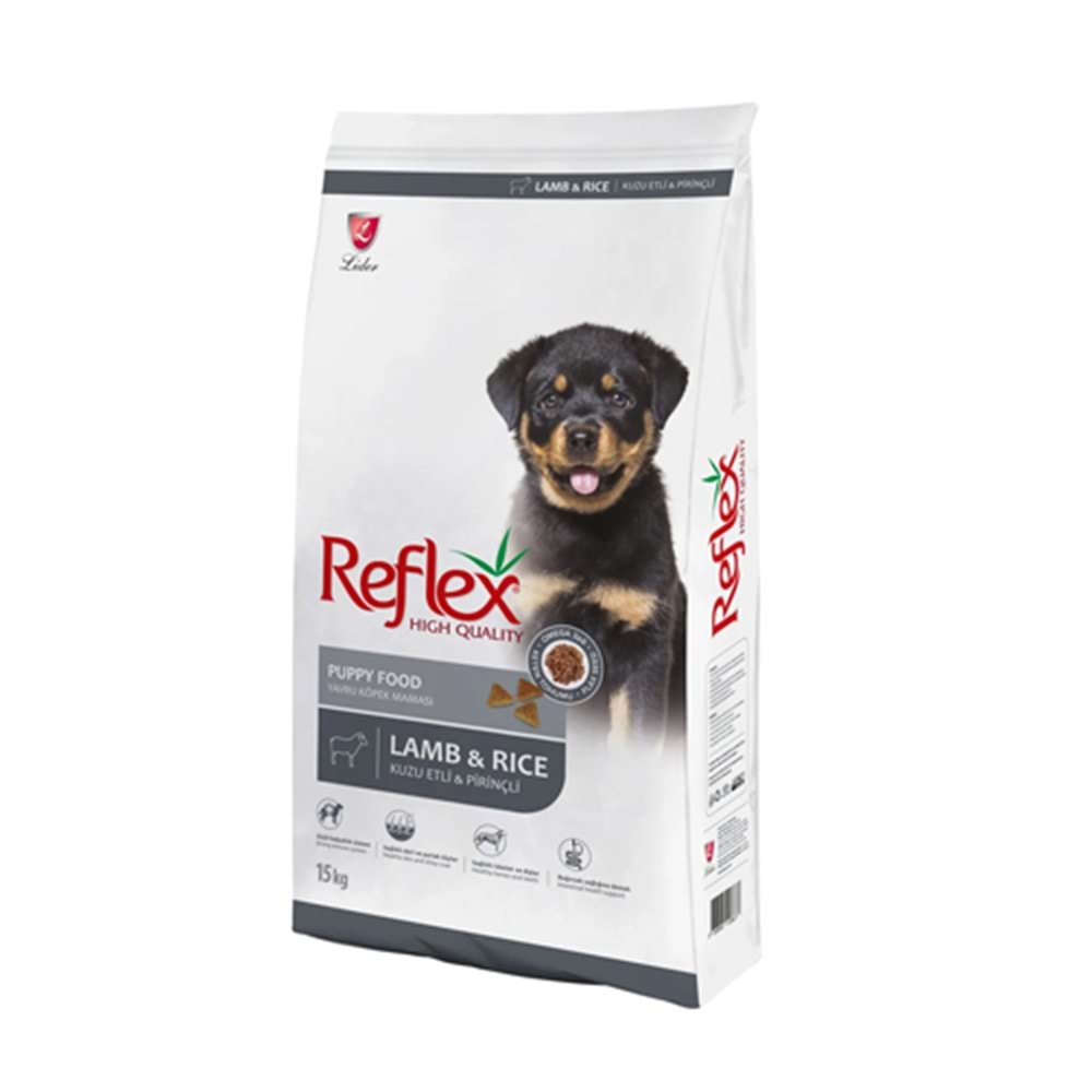 Reflex Kuzulu ve Pirinçli Yavru Köpek Maması 15 Kg