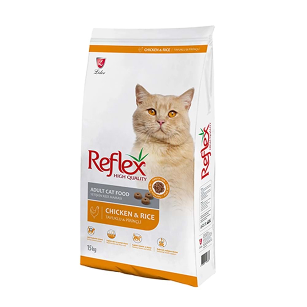 Reflex Tavuklu ve Pirinçli Yetişkin Kedi Maması 15 Kg