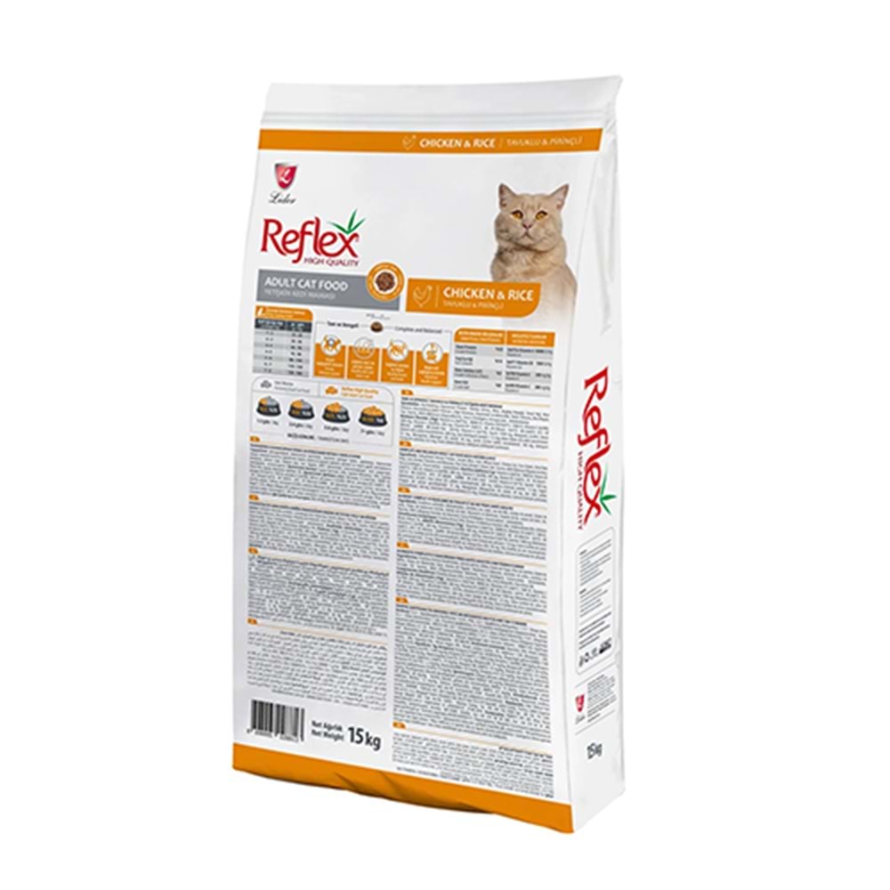 Reflex Tavuklu ve Pirinçli Yetişkin Kedi Maması 15 Kg