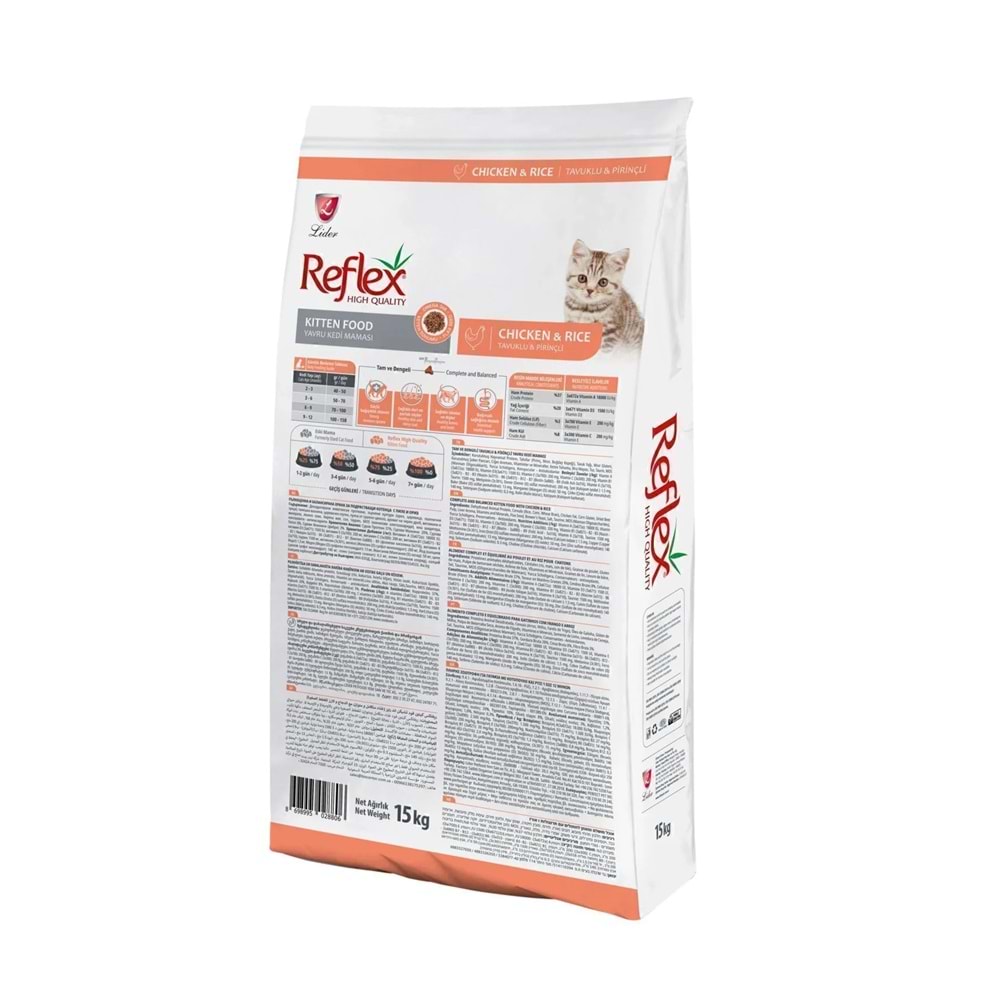 Reflex Kitten Tavuklu Yavru Kedi Maması 15 Kg
