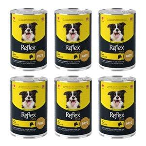 Reflex Plus Biftekli Konserve Köpek Maması 395 Gr x 6 Adet