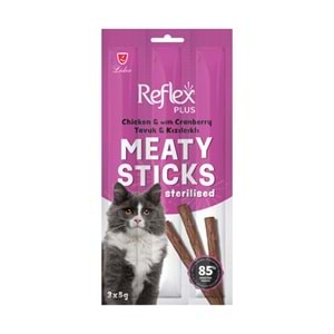 Reflex Meaty Sticks Tavuklu ve Kızılcıklı Kedi Ödül Maması 3x5 gr