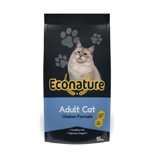 Econature Tavuklu Yetişkin Kedi Maması 15 Kg