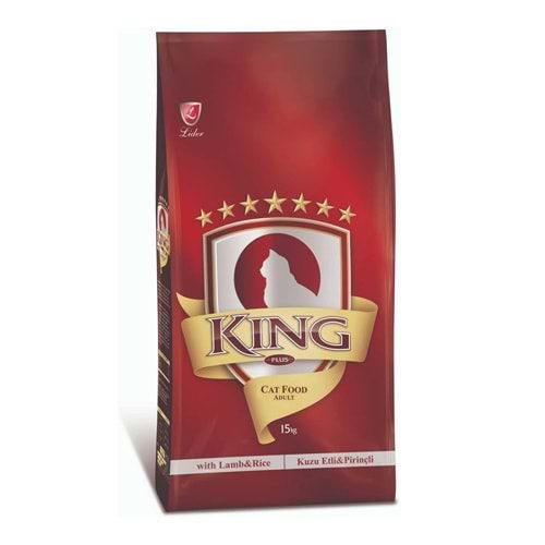 King Kuzulu ve Pirinçli Yetişkin Kedi Maması 15 Kg
