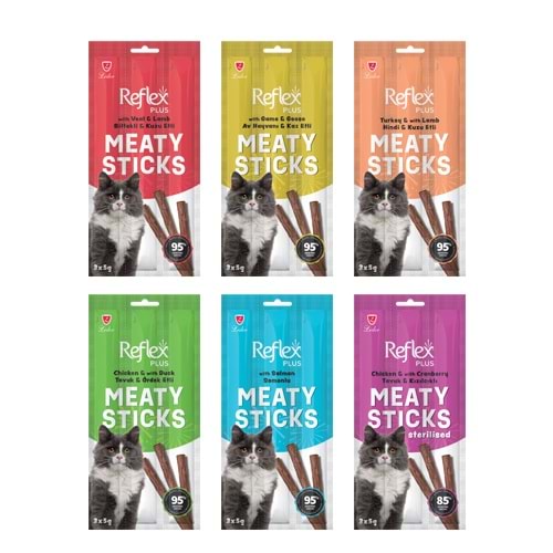 Reflex Meaty Sticks Karışık Kedi Ödül Maması Seti 3x5gr 6'lı Paket