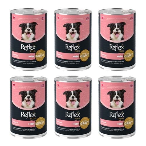 Reflex Plus Somonlu Konserve Köpek Maması 400 Gr x 6 Adet
