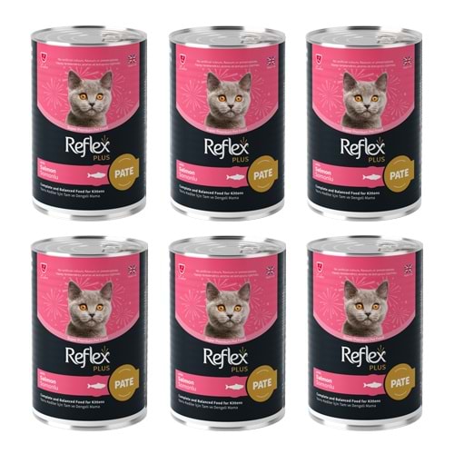 Reflex Plus Somonlu Konserve Yavru Kedi Maması 395 gr x 6 Adet