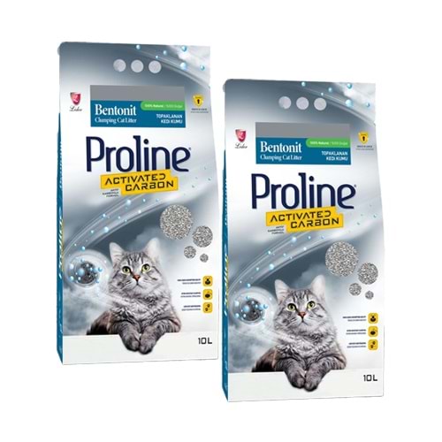 Proline Aktif Karbonlu Kedi Kumu 10 Lt x 2 Adet