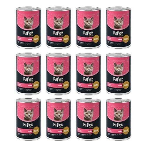 Reflex Plus Somonlu Konserve Yavru Kedi Maması 395 gr x 12 Adet
