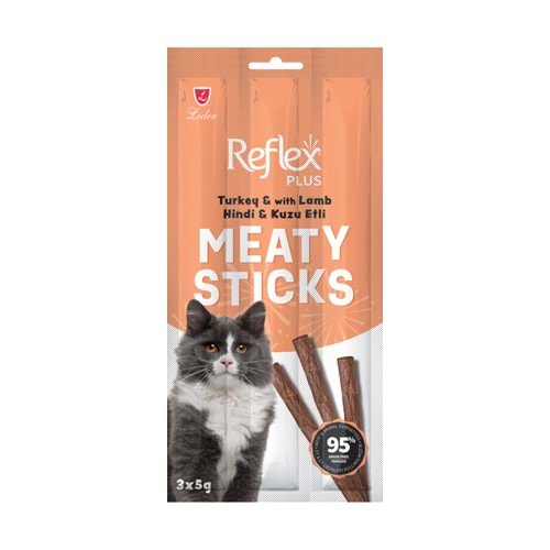 Reflex Meaty Sticks Hindi ve Kuzu Etli Kedi Ödül Maması 3x5 gr