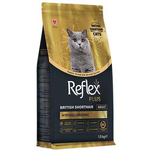 Reflex Plus British Shorthair Tavuklu Yetişkin Kedi Maması 1.5 Kg